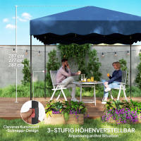 Gazebo Aproximadamente 3x3m, Gazebo plegable pop-up impermeable y estable a prueba de frío, Protección UV 50 +, tienda de campaña de Fiesta plegable Tienda de Jardín with Bolsa de ruedas', jardín de camping - details 4