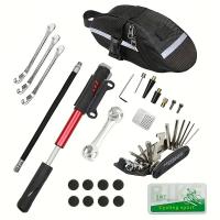 Kit De Herramientas Para Bicicleta Con Bomba De Pneumáticos Y Reparación De Neumáticos Sin Pegamento Set Multifuncional Para Reparación De Bicicletas - details 0