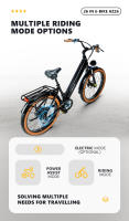 Ceaya AZ26 48 v20ah 26*3,0 pulgadas Bicicleta Eléctrica neumática Gordo agua desmontable Bicicleta Eléctrica de 7 lordades Bicicleta Eléctrica urbana Eléctrica - details 2