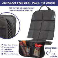 najiblife  Protector asiento coche silla bebe Regalo,  Funda negra isofix universal - details 2
