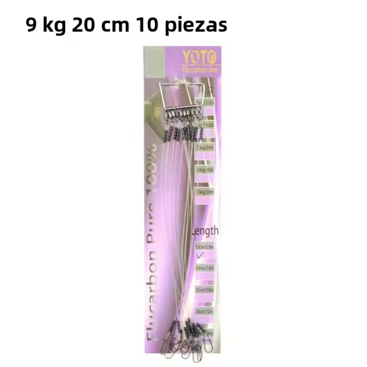 Línea De Pesca YOTO 100% Fluorocarbono Con Desviador De Rolling Y Prueba De Presión Rápida 7-18kg Para Pesca En El Océano Y En Roca - 1
