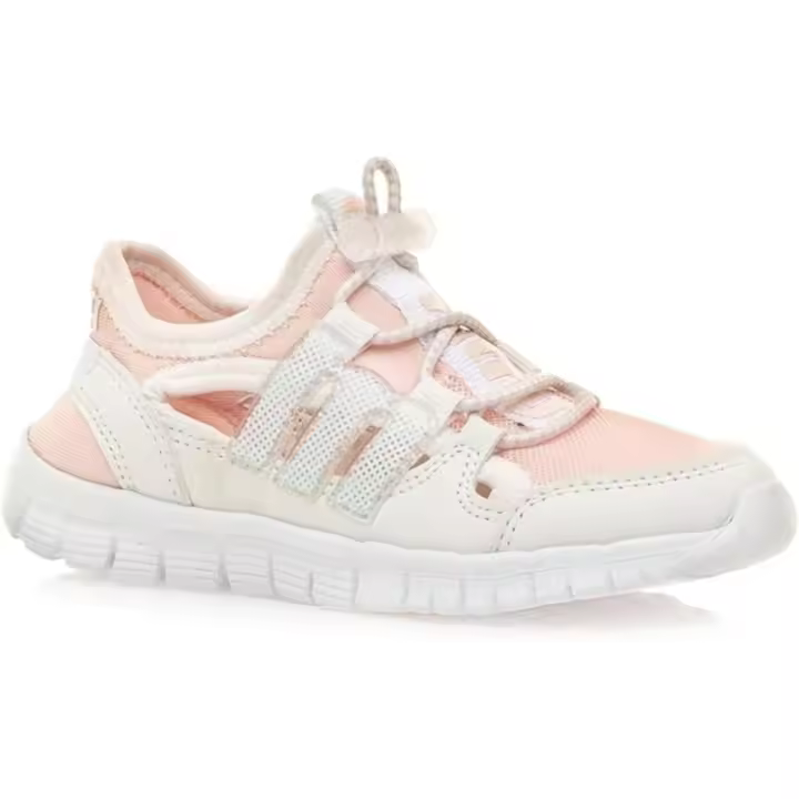 Mustang - Zapatilla Deportiva para Niña - Blanco con Detalles Rosa - Ligera y Transpirable - 1