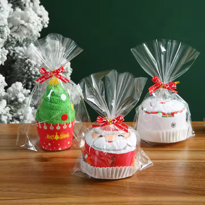 Toallas De Mano Navideñas 3pcs Rojas Con Santa Claus Toalla Para Rostro Y Lavado De Manos Absorbentes Para El Hogar Y Baño - 1