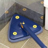Fregona triangular ajustable de 360 grados para limpieza de ventanas, mopa de microfibra con mango de 1,3 m, limpiaparabrisas de vidrio autoescurrido, Kit de limpieza de ventanas de pared. Envio desde España. - details 3