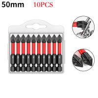 Juego De 10 Piezas De Bitas De Destornillador De Impacto Magnético PH2 Antideslizantes Largas Para Perforación Y Herramientas Eléctricas Acero De Carbono Multifuncional - details 3