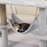 Cature, Árbol para Gatos, Torre para gatos, 5 Niveles con Hamaca y Casa, 137 cm de Altura, Gris - details 4