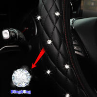 Cubierta De Volante De Coche De Cuero PU Con Diamantes Bordados Estéreo Para 14.5-15 Pulgadas Suministros Automotrices Brillantes - details 20