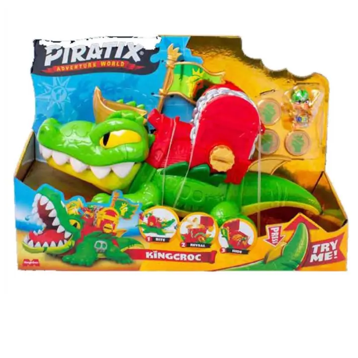 Piratix King Croc –Cocodrilo Articulado Para Capturar Piratix y Con un Cofre Para Guardar Tesoros - 1