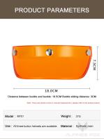 Casco De Motocicleta Retro Mitad Rostro Con Visera De 3 Botones Pantalla Antigolpes Accesorios Para Motocicleta Unisex - details 1