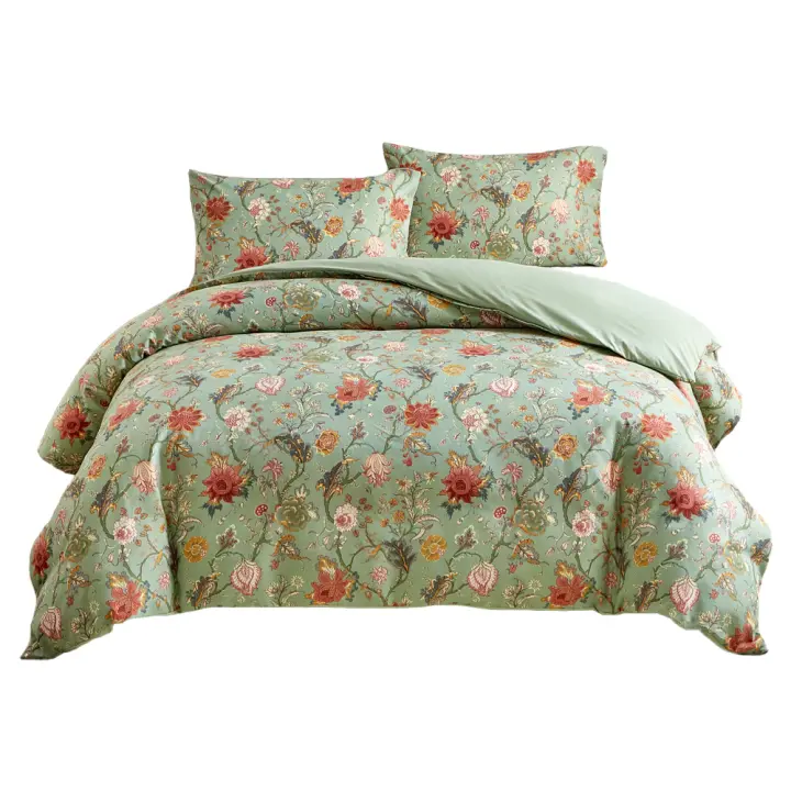 Set De Fundas Para Edredón 3pcs 100% Microfibra Cama Todas Las Estaciones Suave Y Amigable Con La Piel Sin Almohada - 1