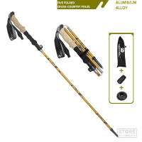 Palo De Camuflaje Ultraligero De Fibra De Carbono Plegable Para Senderismo Y Camping 5 Secciones Manija De Goma Y Madera - details 10