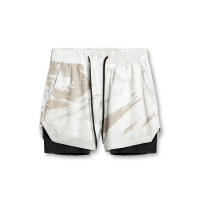 Shorts De Verano 2023 Para Hombre Deporte Fitness Running Doble Capa Quick-drying Two-in-One Estilo Casual Cierre Con Cordón - details 13