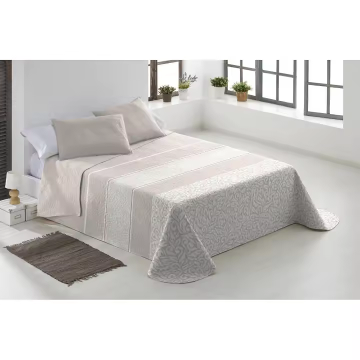 COLCHA BOUTI  CISNE ROJO MODELO GRECIA CAMA DE 135 - 1