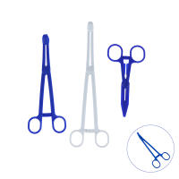 Aguja De Hemostasia Médica De Plástico Con Bocadillo Fino Pinzas Quirúrgicas Para Algodón Y Esponja Herramienta De Primeros Auxilios Al Aire Libre - details 0