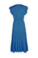 Vestido Largo Medio De Verano Para Mujer Con Manga Volante Y Cuello V Estilo Casual Suelto A-Line Sin Capucha Material Viscosa Y Poliéster - details 32