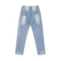 Jeans Rectos Para Mujer Moda Alta Cintura Washed Skinny Ropa Trasera Ropa De Lady Commuter Pantalones Delgados Con Agujeros Tendencia De Moda 2025 - details 11