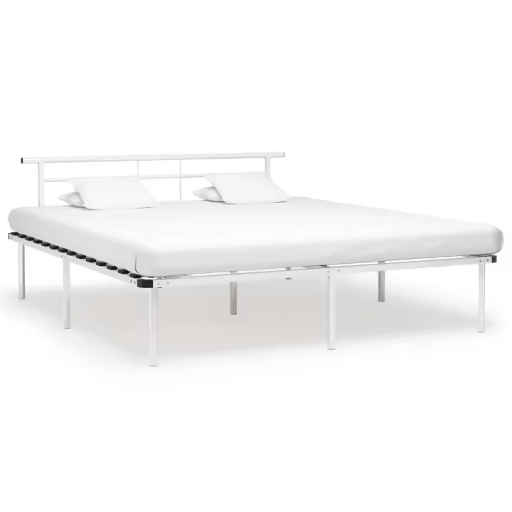 Estructura de cama sin colchón metal blanco 180x200 cm - 1