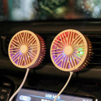 Ventilador USB de 3 velocidades para Coche, con ventilación para vehículos Sedán y SUV, con Luz Pink LED. - details 2