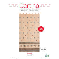 Lanovenanube - Cortina alpujarreña con trabillas FLOR DE LIS Nº52 de 140x260 cm, Cortina de puerta exterior - details 1