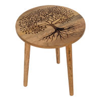 CAPRILO REGALOS & DECORACIÓN Mesa Decorativa Artesanal Redonda "Árbol de la vida". Muebles Auxiliares. Mesitas. Regalos Originales. Decoración . Hogar y Jardín. 40 x 40 x 47,50 cm - details 1