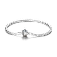 Pulsera De Plata 925 Para Mujer Con Cierre Original Y Cadena De Serpiente Adecuada Para Colgar Charm Brillo Zirconia Pulsera Clásica Para Fiestas - details 63