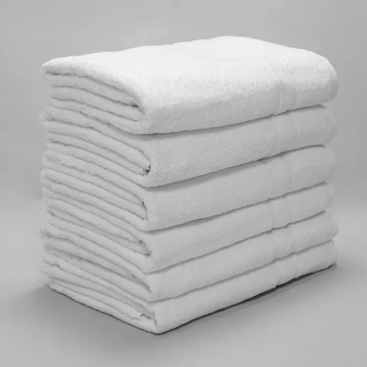 Burritos Blanco | Toallas Hostelería Lisas STOX10 Blanco | Toallas 70x140 cm (+ Medidas Availbles) | Rizo Algodón 100% 480 gr/m² | Toalla de Ducha | Toallas Blanca - 1