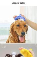 Lavado De Perros Con Cepillo De Silicona Masajeador Para Mascotas Cortos Gato Limpieza Con Guantes De Cepillo Silicone - details 7
