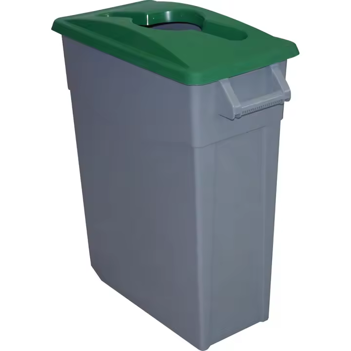 Cubo Reciclaje Denox 65 L Verde - Fabricado en Polipropileno - 1