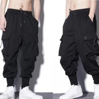 Pantalones Harem Sueltos Para Hombre Cargo Estilo Hip Hop Casual De Pierna Larga Con Bolsillos Pantalones De Motocicleta Streetwear - details 1