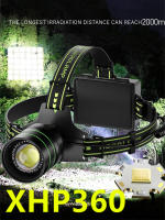 Linterna Frontal LED Super Potente XHP360 Recargable Tipo-C Con Sensor De Gestos Y Visión Infrarroja Para Camping Pesca Al Aire Libre - details 1