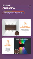 Lámpara De Pared Recargable RGB 6W Sin Cable Instalación Magnética Móvil 4000mAh Decoración Interior Hotel Dormitorio Pasillo Luz De Ambiente - details 3