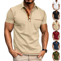 Camisa Polo Para Hombre Verano 2024 Talla Grande Cuello Redondo Botones Secado Rápido Estilo Casual Colores Sólidos Poliéster - details 0