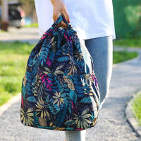 Mochila De Mujer Con Cordón Gran Capacidad Ligera Minimalista Portátil Para Compras Y Viajes Estilo Casual Sólido - details 9