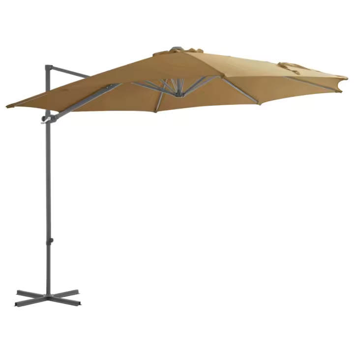 Sombrilla de Jardín con portátil gris taupe base - 1