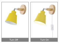 Nordic Wall light Indoor DIY E27 Wooden 6 Colors EU/UL Plug 350° Wall lamps For Living room Bedroom Aisle Sconce Fixtures Decov - details 15