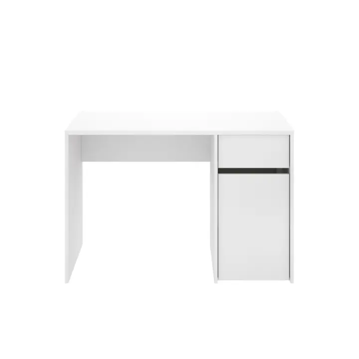 Mesa de escritorio Bali con cajón + puerta blanco 74,5x110x50 cm - 1