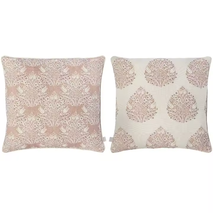 NAF NAF - 2 Fundas de cojín de decoración BLUE LEAF COORD. 100% algodón - 50x50 cm. - 1