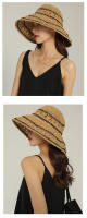 Sombrero De Paja Vintage Con Alas Anchas Para Mujer Sombrero De Sol Plegable Protección UV Para Playa Y Viajes Exterior Primavera Verano - details 11
