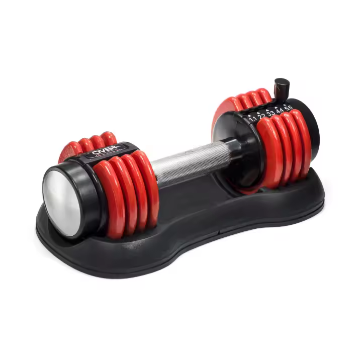 OVER SPORT Mancuernas Ajustables para Gimnasio o Hacer Deporte en Casa - Pesas con Discos Regulables para musculación para Hombre y Mujer- Pesas Ajustables - 1