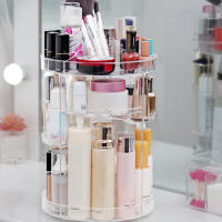 Organizador De Maquillaje 360 Grados Rotativo Transparente Y De Moda Almacenamiento Multifuncional De Cosméticos En Unidad De Plástico Tamaño 34x28x23.5cm - details 3