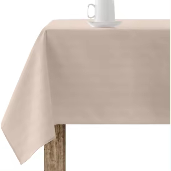 BL BELUM - Mantel 155x155 cm resinado antimanchas- mantel impermeable NO Hule- mantel Tejido 100% algodón orgánico- mantel liso tacto algodón - Mantel Elegante Made By BL BELUM - Mantel No traspasan Líquidos Made Spain - 1