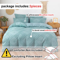 Funda De Edredón Tejida 3pcs 100% Microfibra Cama Ropa De Cama Conjunto Suave Para Todas Las Estaciones Amigable Con La Piel - details 12