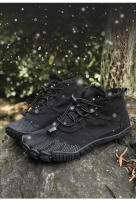 Botas De Algodón Para Hombres Impermeables Con Peluche Caliente Zapatos De Senderismo Antideslizantes Botas De Exterior Talla True - details 8