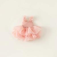 Vestido De Princesa Para Niña Dulce Y Encantadora Vestido De Malla Para Bebé Para Cumpleaños Y Fiestas De Verano Talla A-Line Sin Mangas Largo Mini - details 2
