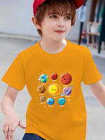 Camiseta De Algodón Para Niños Con Estampado De Aventura Cósmica Manga Corta Versátil Ropa Creativa Para Verano - details 4