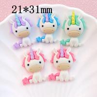 10Pcs Cabochones De Resina Planos Con Serie De Unicornio Cartoon Lindo Para Manualidades Y Decoración De Joyería DIY - details 0