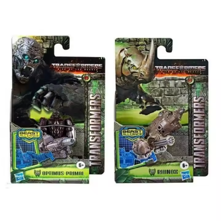 Transformers: Lote de 2 Figuras de acción Rhinox y Optimus Primal Rise of The Beast - 1