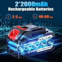 Motosierra eléctrica inalámbrica de 6 pulgadas con engrasador, 4 cadenas y 2 cuchillas - details 3