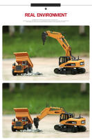 Camión Descargador RC Huina 534 Escala 1:18 Control Remoto 6CH 2.4G Aleación Juguete Para Niños Regalo De Vuelta a La Escuela - details 15