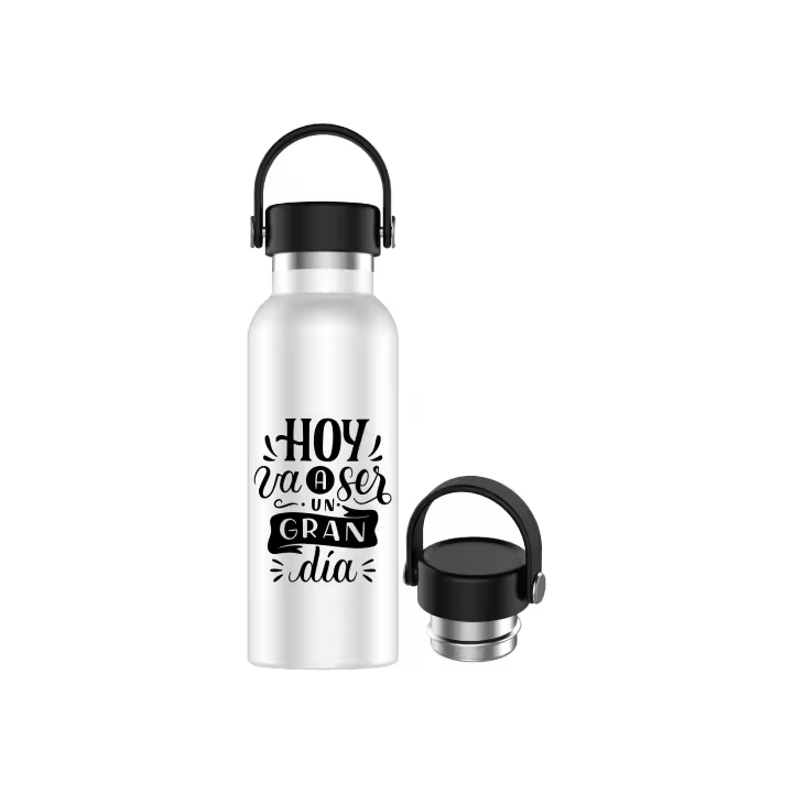 Botella Termo de Agua Acero Inoxidable con Asa - Botella Térmica Reutilizable (+40 Colores) | Sin BPA | Mantiene 24H Frio / 12H Calor | Termo y Hermética - Doble Pared al Vacío a Prueba de Fugas |  termo (MS500 MS750) - 1